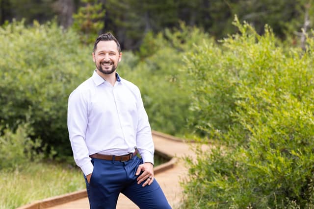 Joshua St. Laurent on the trail in Lake Tahoe